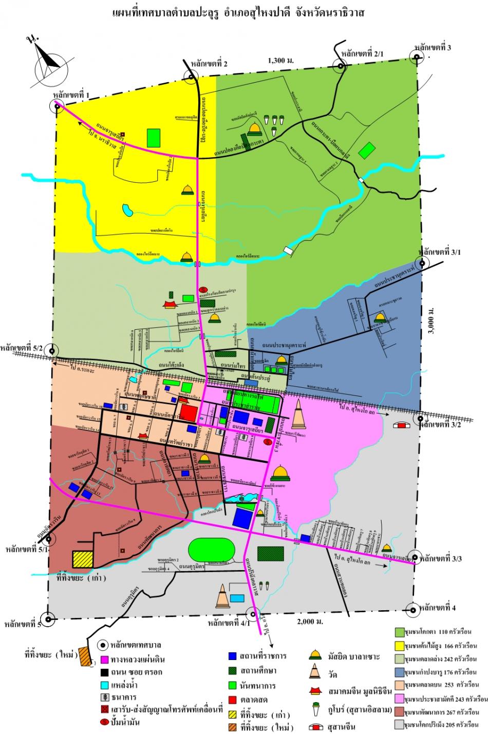 แผนที่เทศบาลตำบลปะลุรู