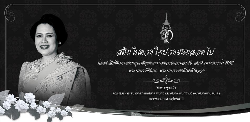 สถิตอยู่ในใจตราบนิรันดร์ น้อมสำนึกในพระมหากรุณาธิคุณอันหาที่สุดมิได้ ข้าพระพุทธเจ้า คณะผู้บริหาร สมาชิกสภาเทศบาล พนักงานเทศบาล และลูกจ้างเทศบาลตำบลปะลุรู  และพสกนิกรชาวเทศบาลตำบลปะลุรู